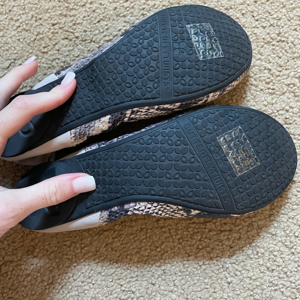 Butterfly twist snake skin flats - Picture 4 of 4